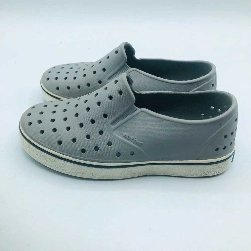 Native Kids Unisex Waterproof Outdoor Rubber Slip On‎ Shoes Size C12 Grey